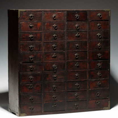 Japanese kusuri dansu (apothecary chest) with small drawers, view 1 of 3