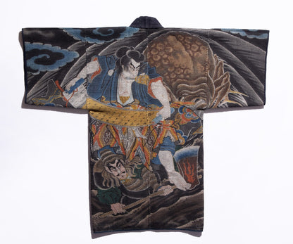 Important sashiko hanten jacket collection, multiple indigo stitched garments