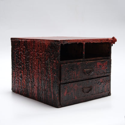 Lacquer Worker's Box — wood box finished in layered urushi lacquer, 19-20c. Japan