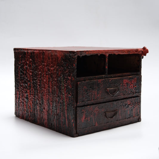 Lacquer Worker's Box — wood box finished in layered urushi lacquer, 19-20c. Japan
