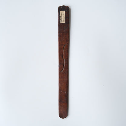 Ainu ikupasuy prayer stick carved in low relief with blade forms and a ringed boss, view 6 of 9