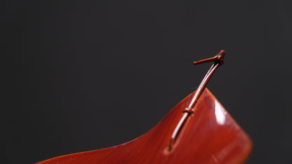Set of five lacquered leaf-shaped plates with their original box, view 11 of 12