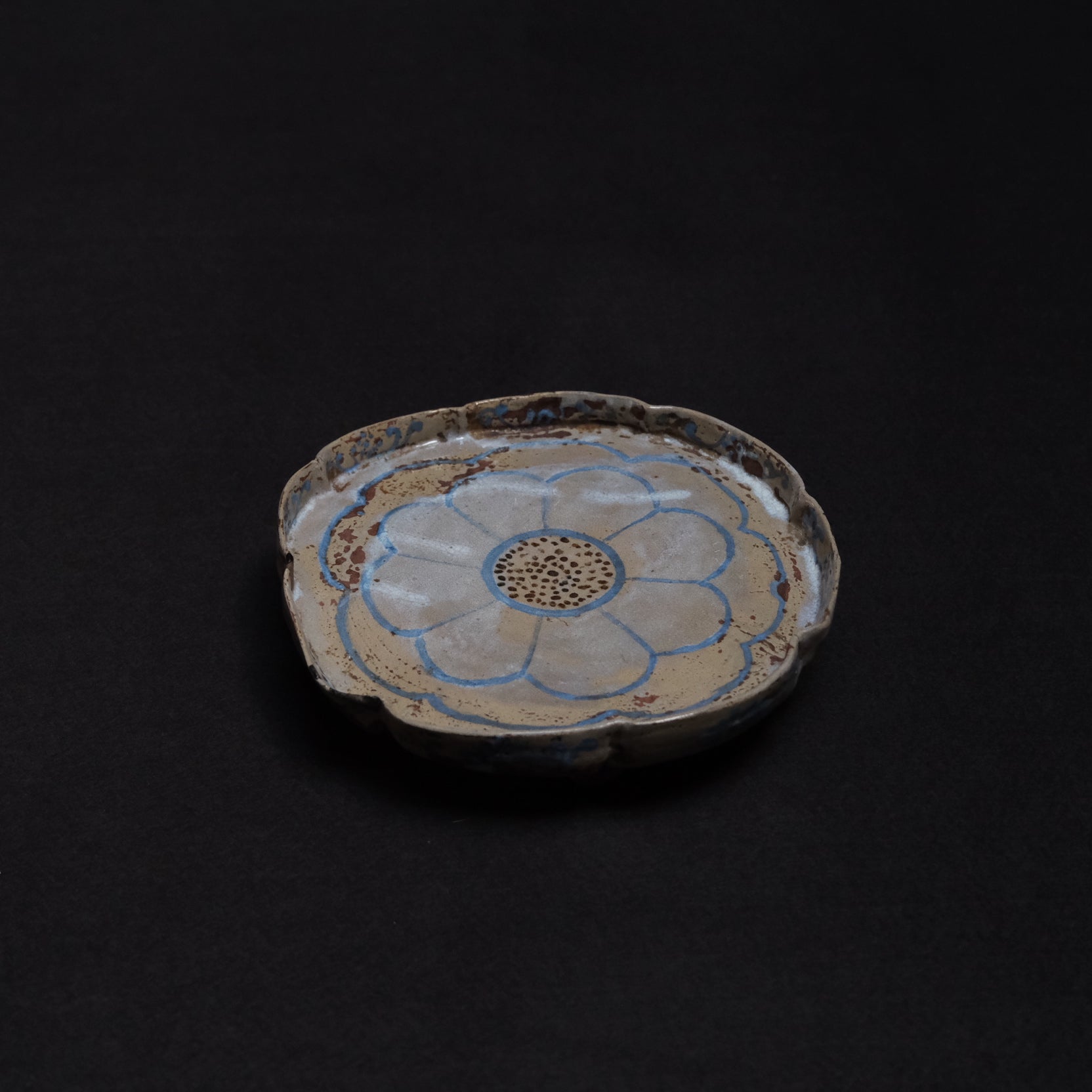 Ofuke Ware Plate, green-glazed leaf-form dish, 19c. Japan — alternate view 3 of 15