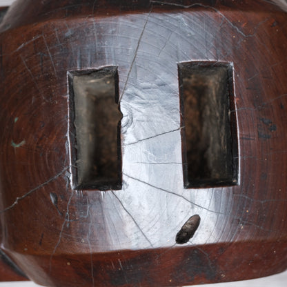 Large keyaki wood jizai hearth hook carved in a cloud form with near-black patina, view 8 of 13