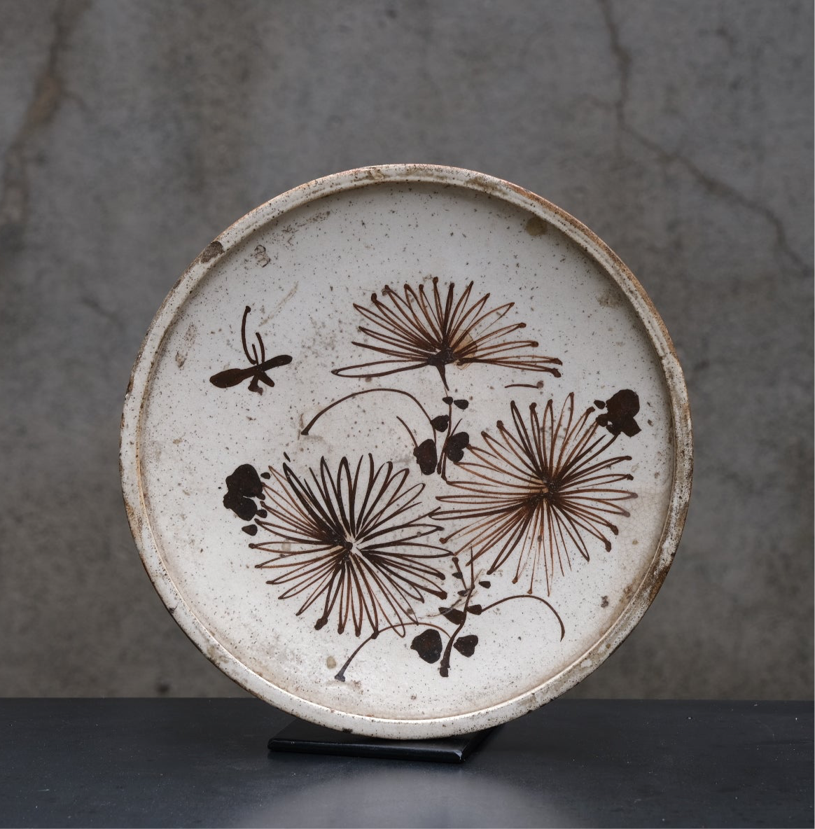 Seto Ware Plate with Motif