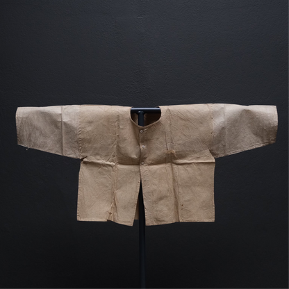 Edo period kamiko paper undershirt, layers of treated washi mulberry paper