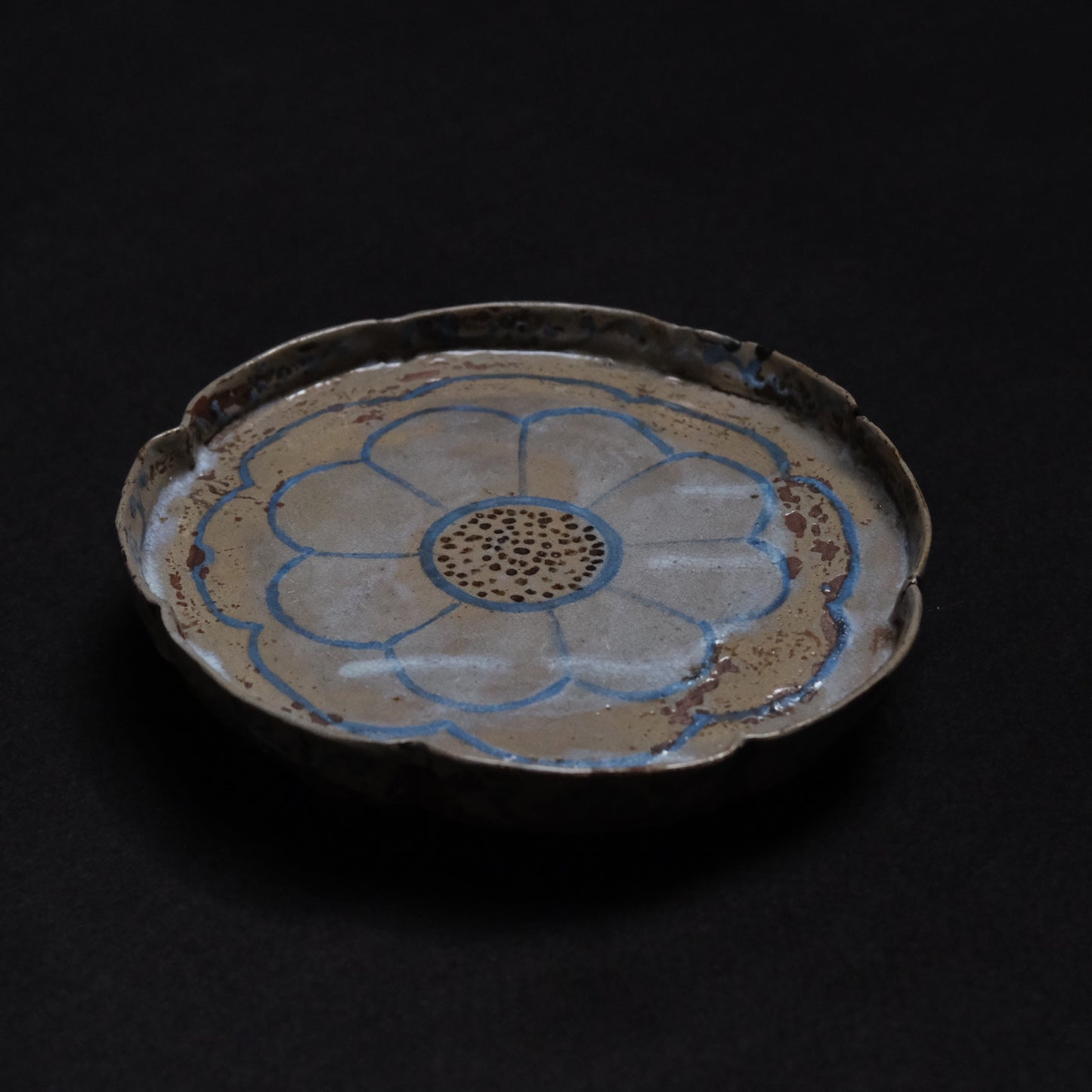 Ofuke Ware Plate, green-glazed leaf-form dish, 19c. Japan — alternate view 2 of 15