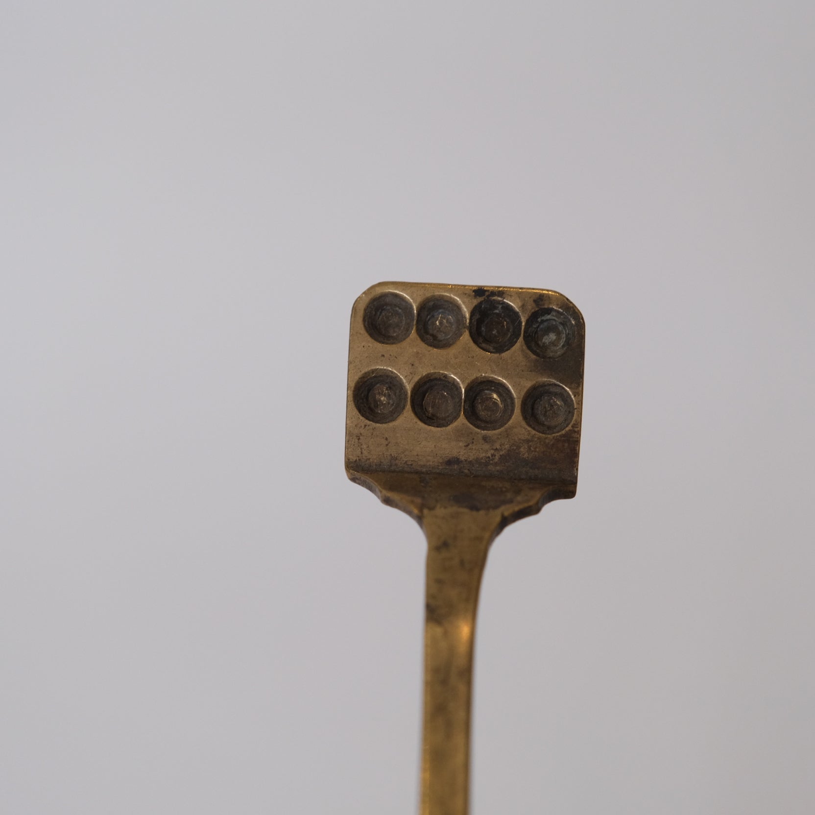 Reverse side of Japanese Meiji period metal pill form