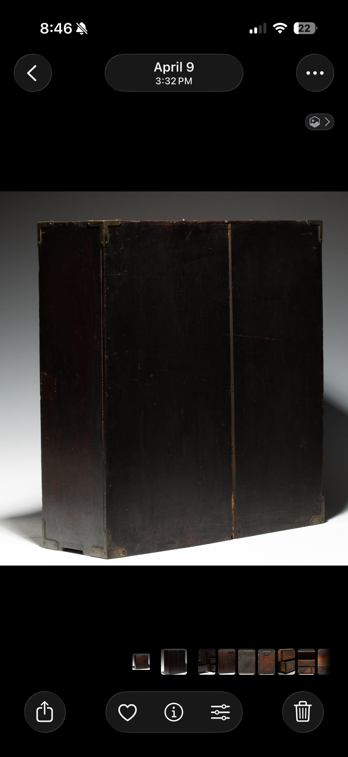 Japanese kusuri dansu (apothecary chest) with small drawers, view 2 of 3