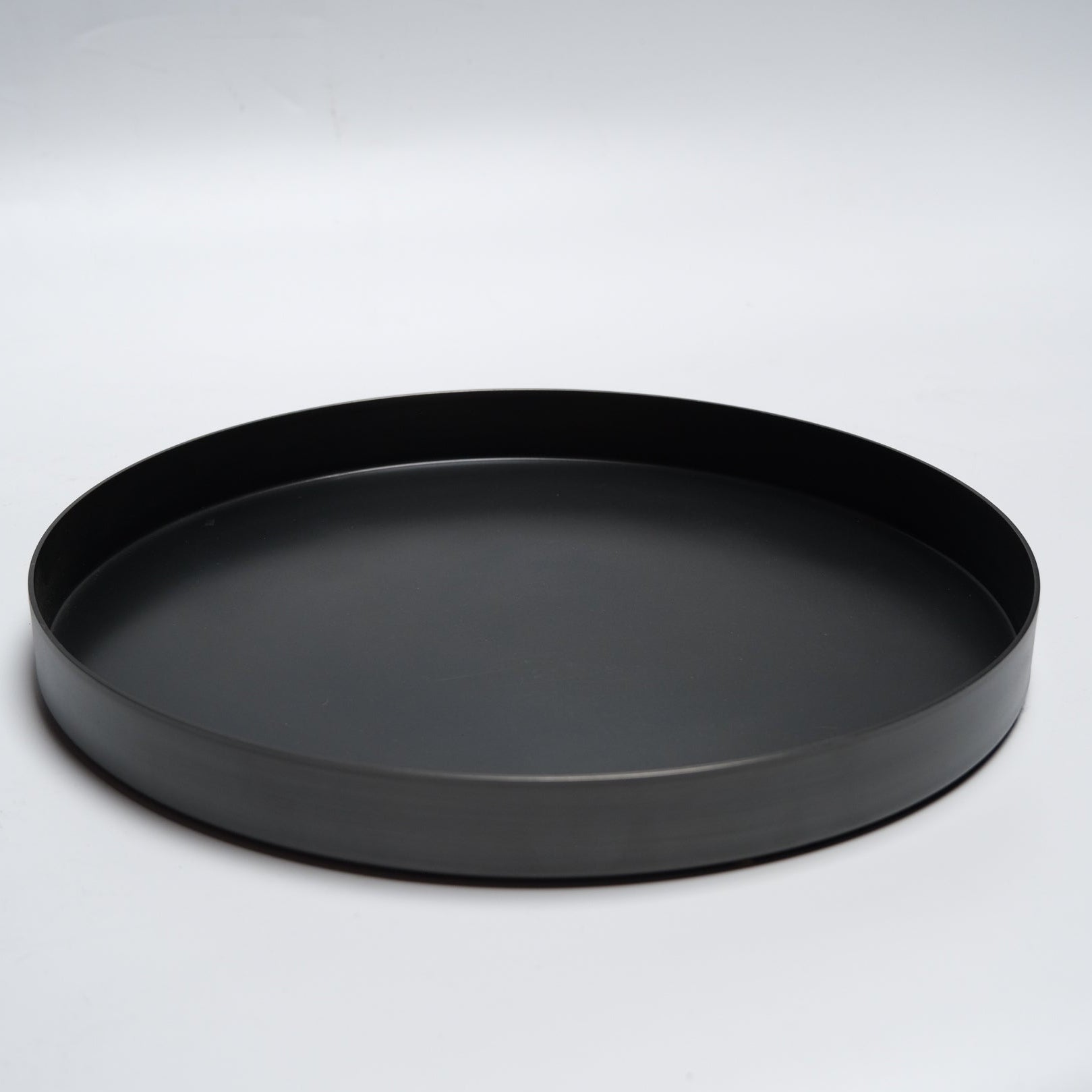 Steel Tray — spun, hand-blackened steel tray designed by George Suyama, FAIA, Suyama Peterson Deguchi, United States
