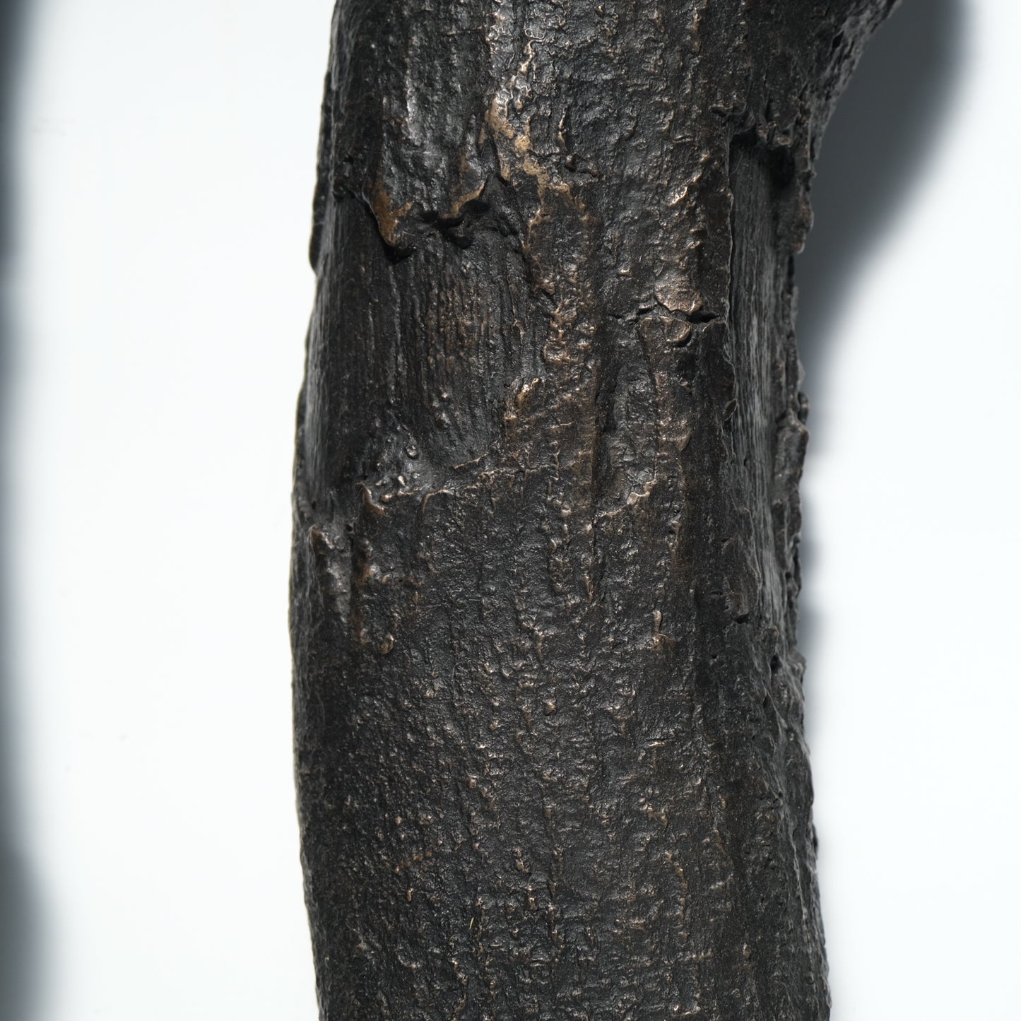 Bronze decorative log end detail showing casting quality