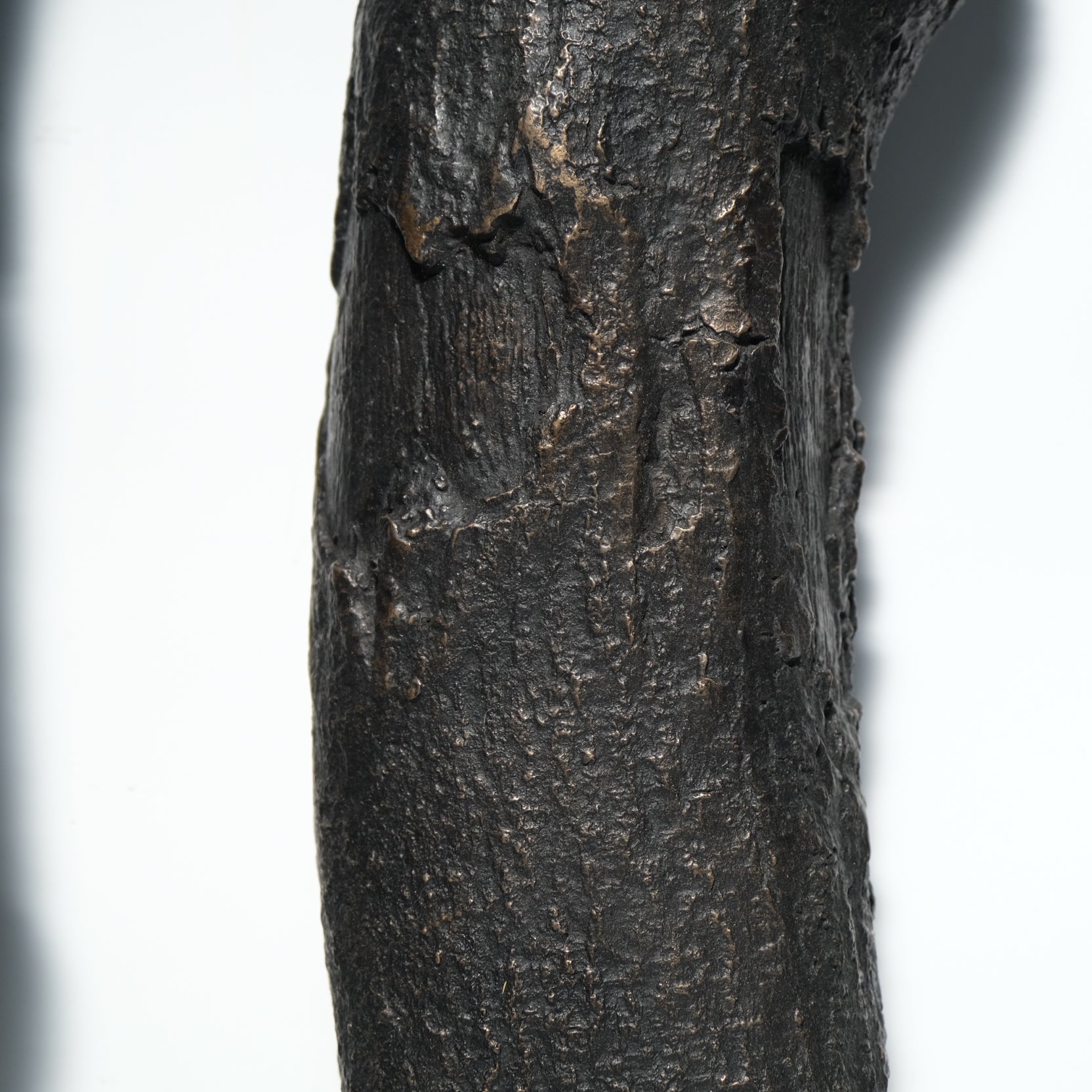 Bronze decorative log end detail showing casting quality