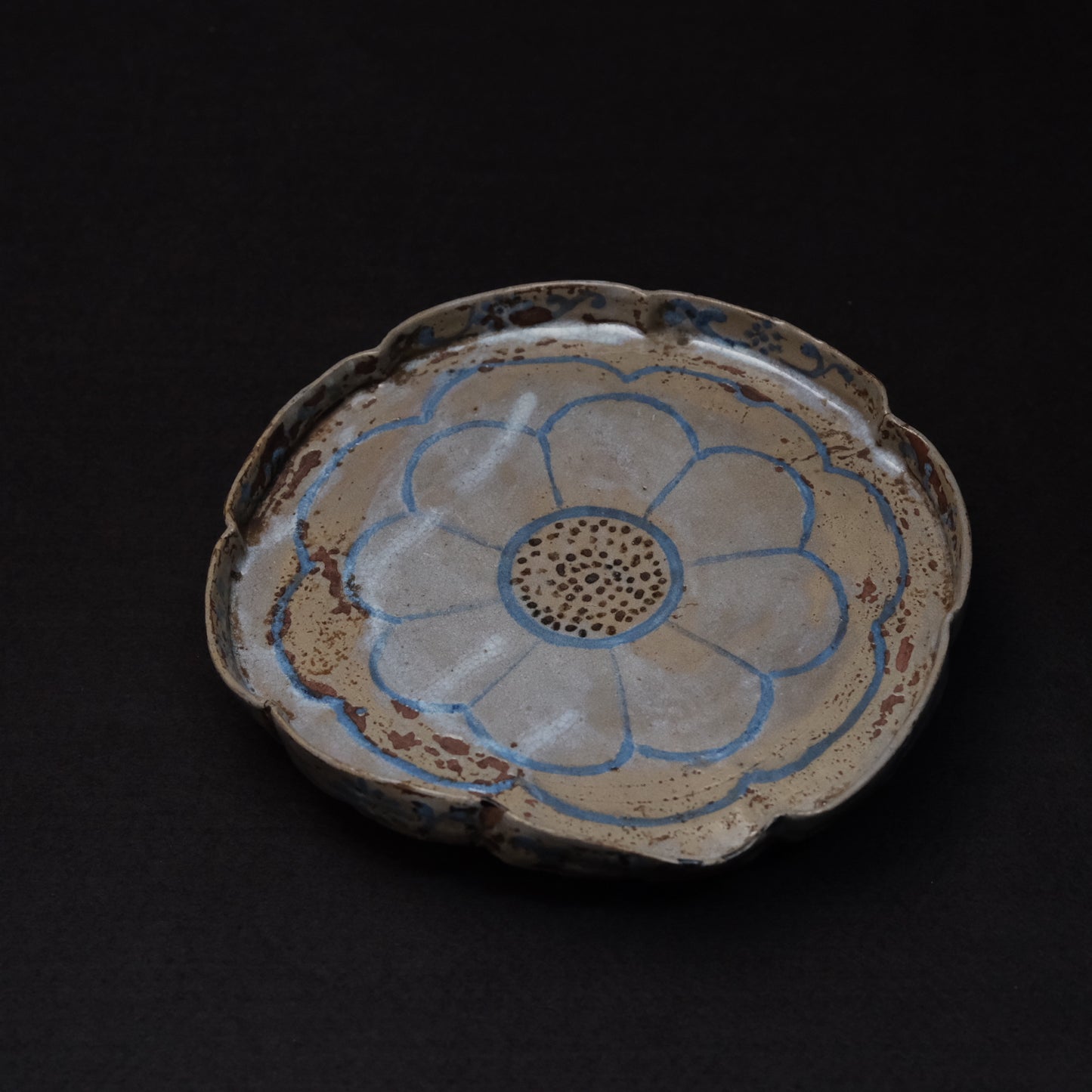 Ofuke Ware Plate, green-glazed leaf-form dish, 19c. Japan — alternate view 4 of 15