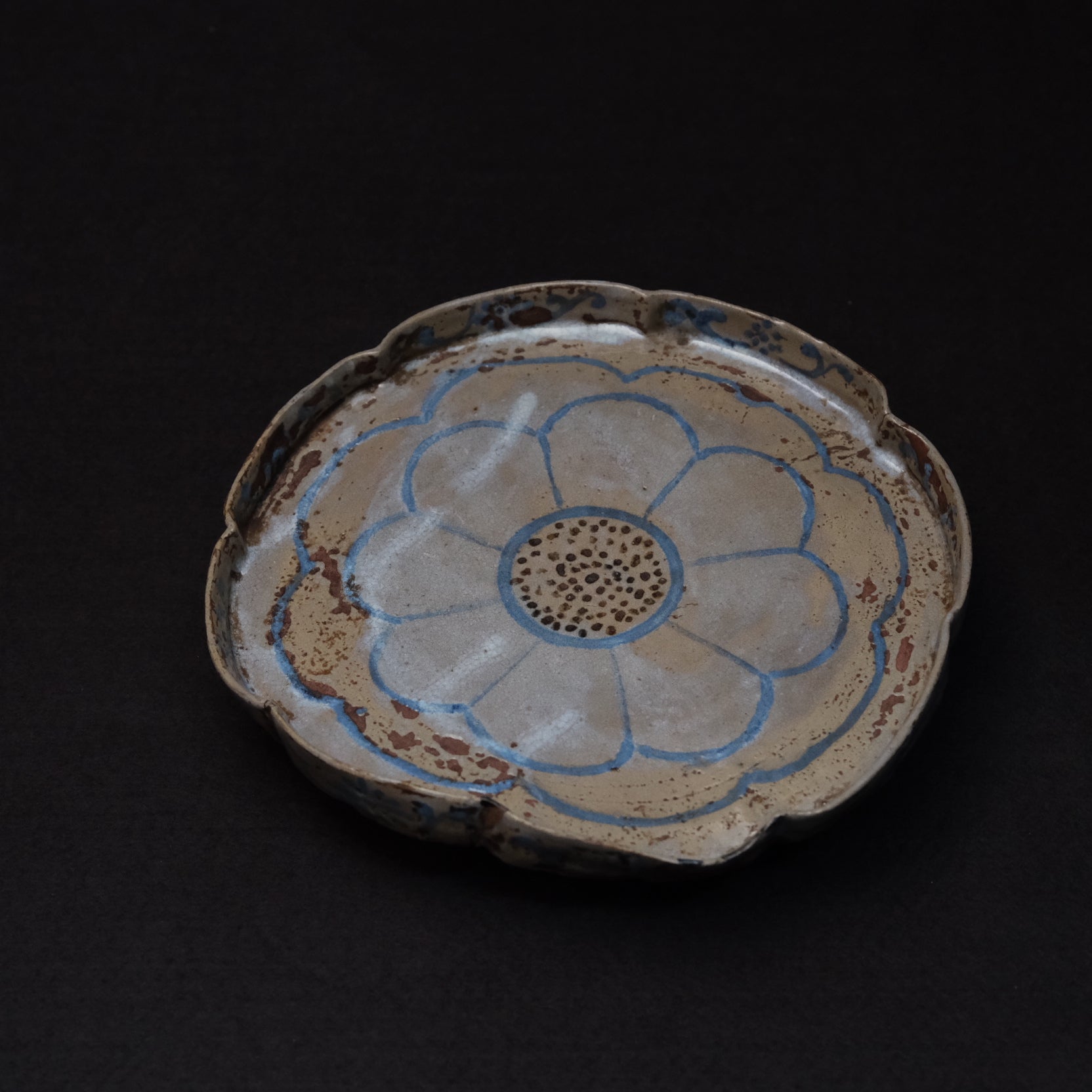 Ofuke Ware Plate, green-glazed leaf-form dish, 19c. Japan — alternate view 4 of 15