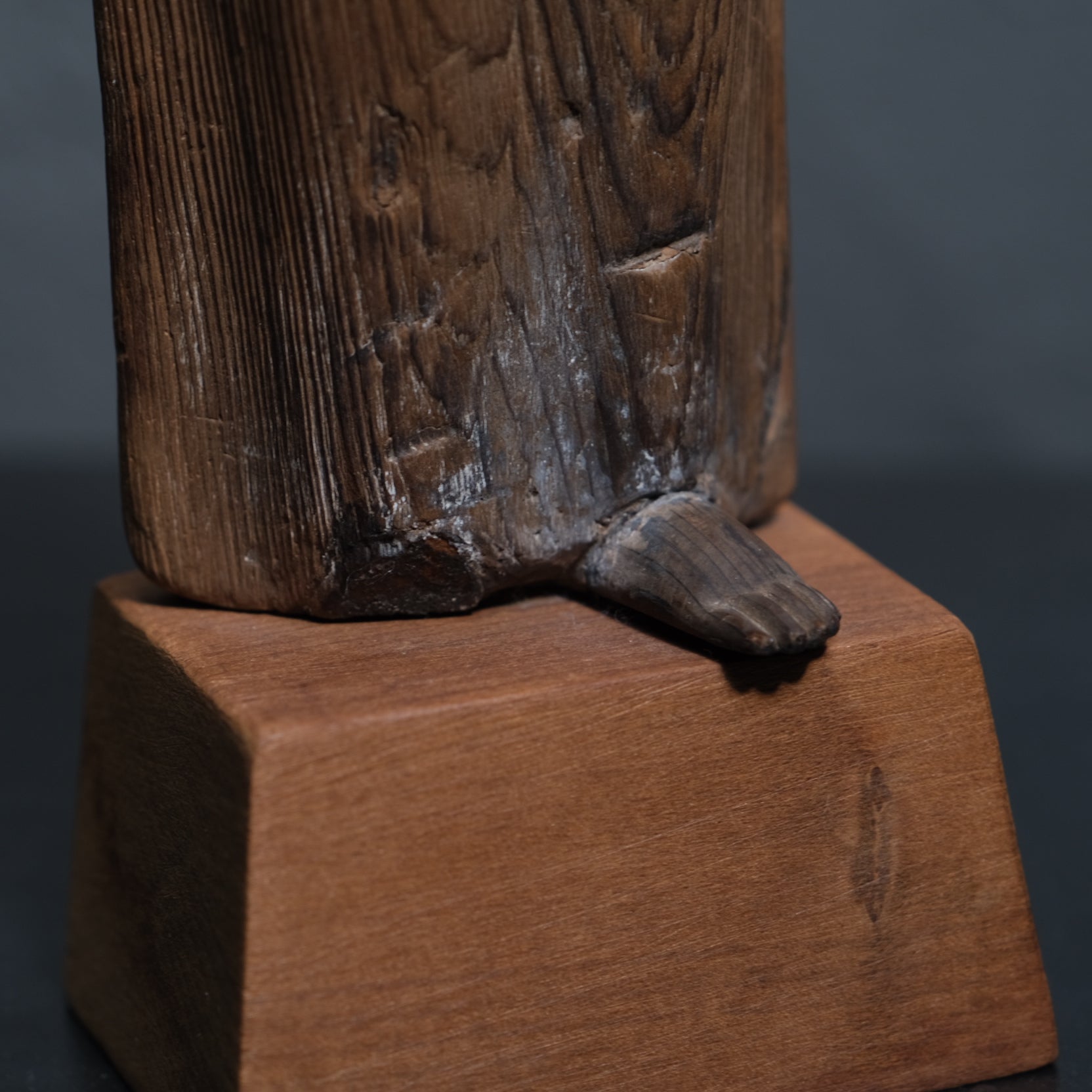 Reverse of Japanese Kannon Bosatsu figure from Kofukuji Temple collection