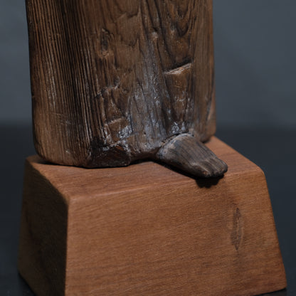 Reverse of Japanese Kannon Bosatsu figure from Kofukuji Temple collection