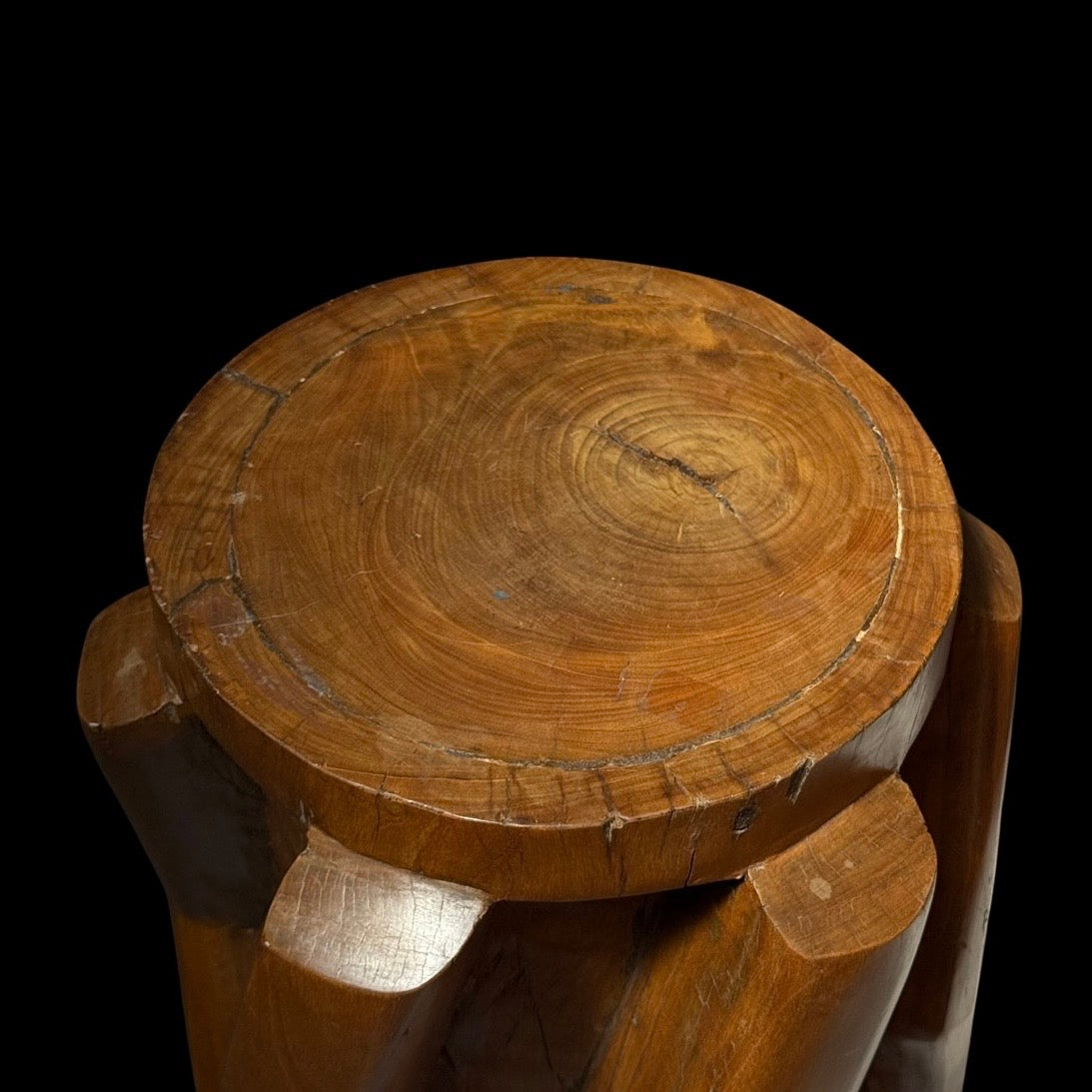 Carved molave wood sugar cane mill roller with chevron teeth, Visayas, Philippines, view 3 of 8