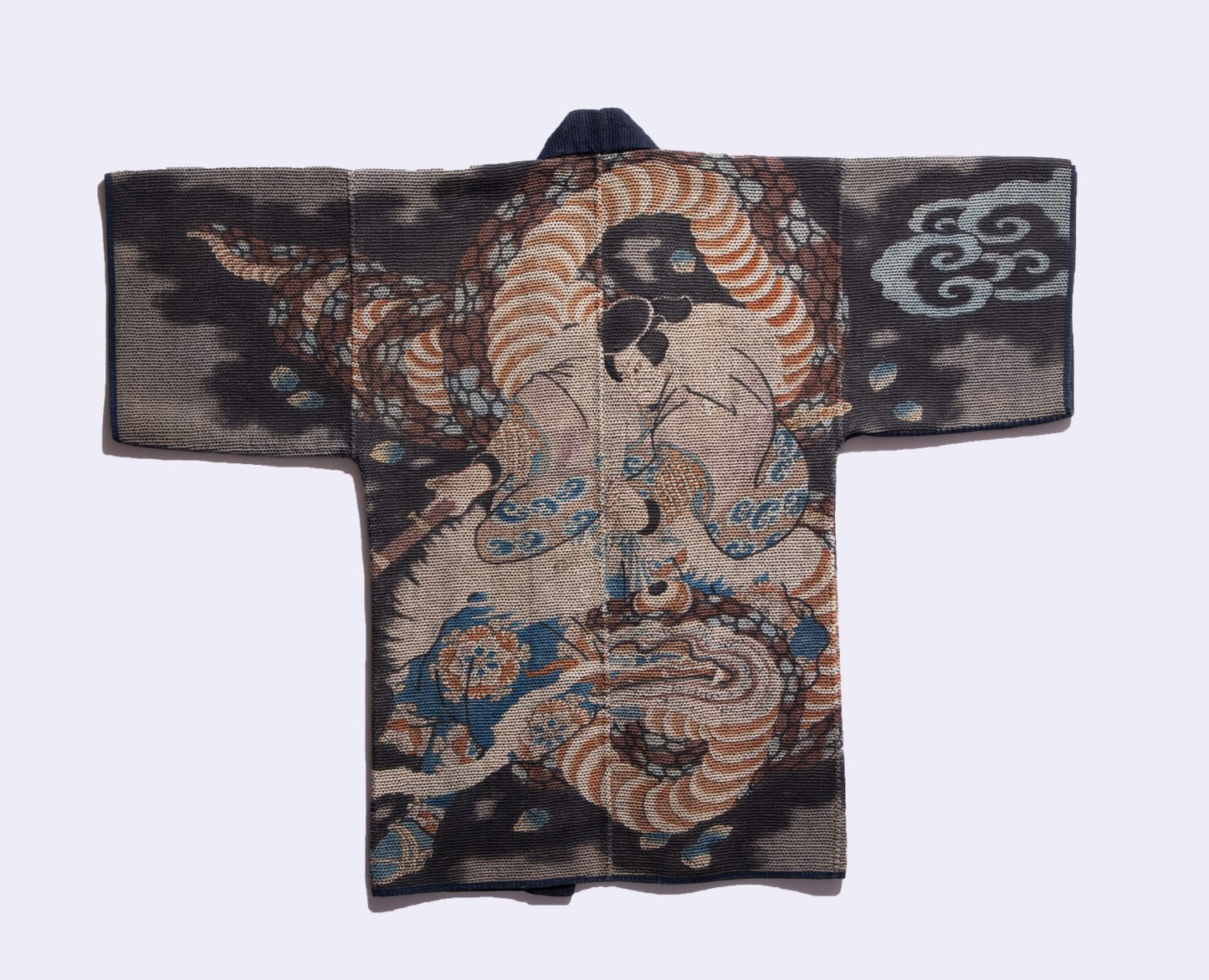 Alternate sashiko hanten jacket showing different stitching pattern