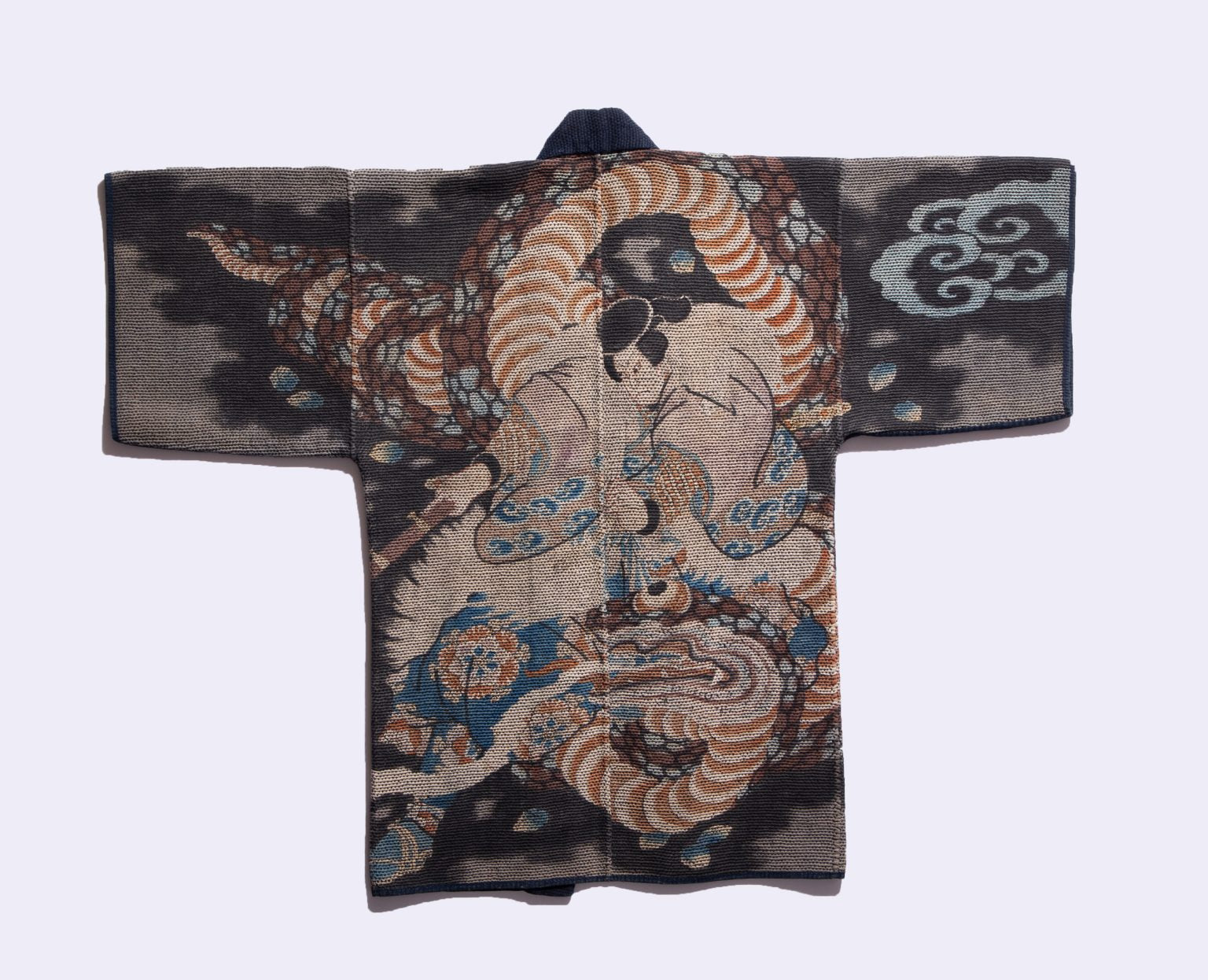 Alternate sashiko hanten jacket showing different stitching pattern