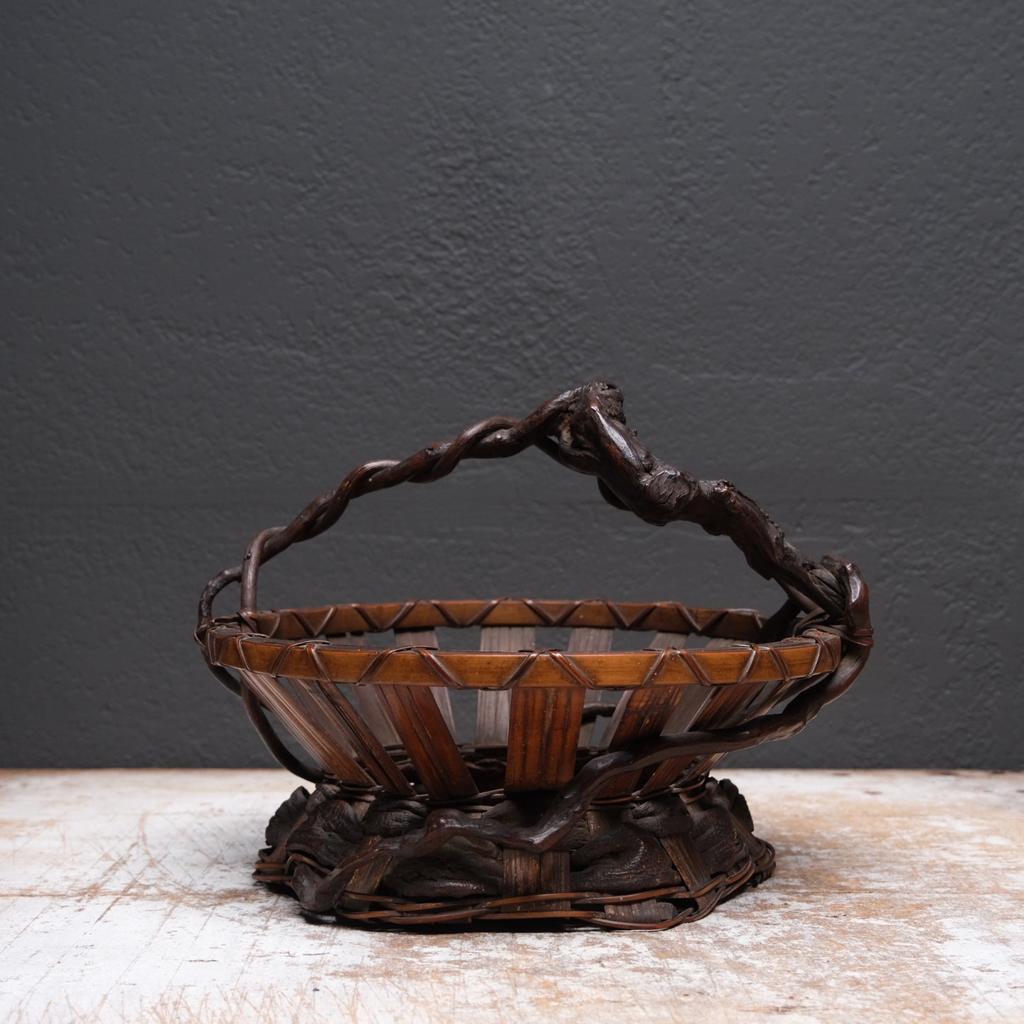 Wisteria and Bamboo Fruit Basket