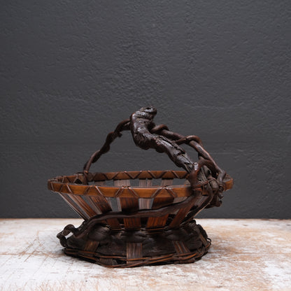 Wisteria and Bamboo Fruit Basket