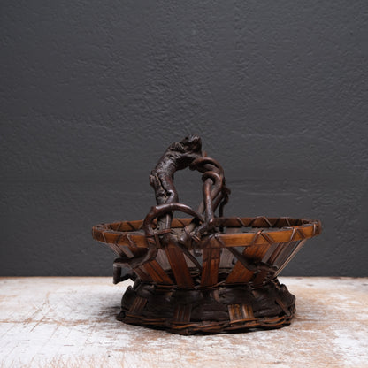 Wisteria and Bamboo Fruit Basket