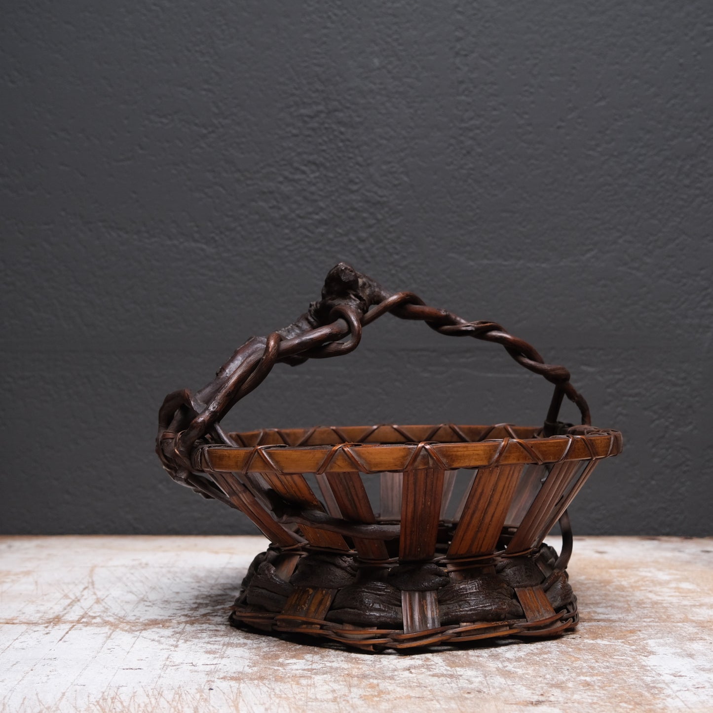 Wisteria and Bamboo Fruit Basket