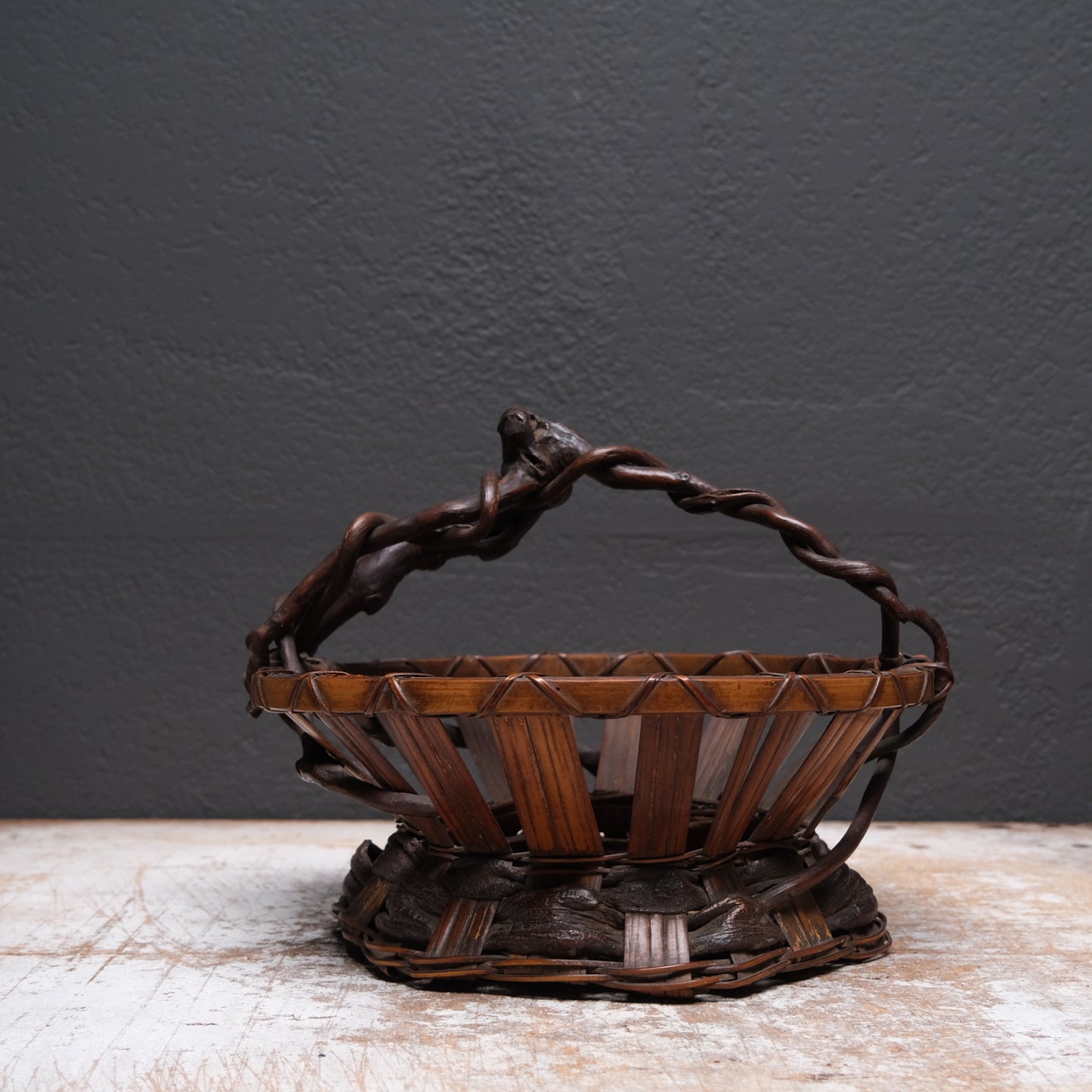 Wisteria and Bamboo Fruit Basket