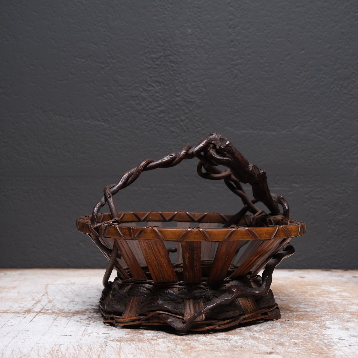 Wisteria and Bamboo Fruit Basket