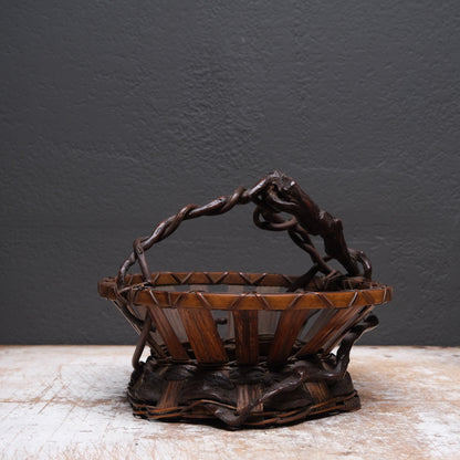 Wisteria and Bamboo Fruit Basket