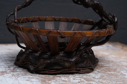 Wisteria and Bamboo Fruit Basket