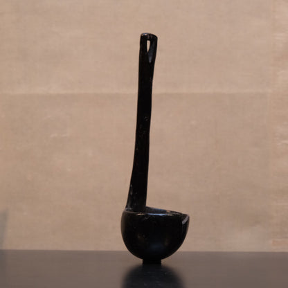 Alternate angle of Philippine folk spoon showing bowl and handle form