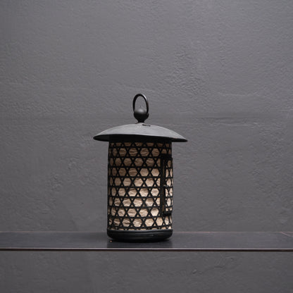 Original hardware detail on late 19th century Japanese hanging lantern