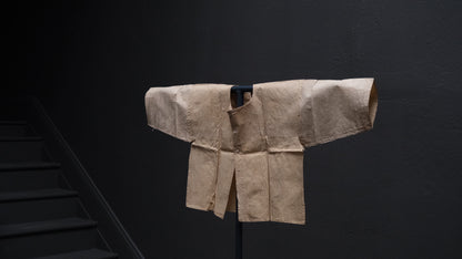 Sleeve area of Edo period Japanese kamiko paper undershirt