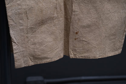 Hem area of Japanese kamiko paper undershirt, Edo period folk garment