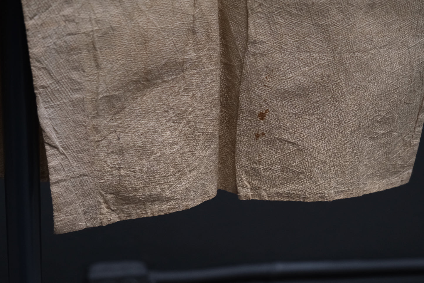 Full view of Edo period Japanese kamiko washi paper undershirt