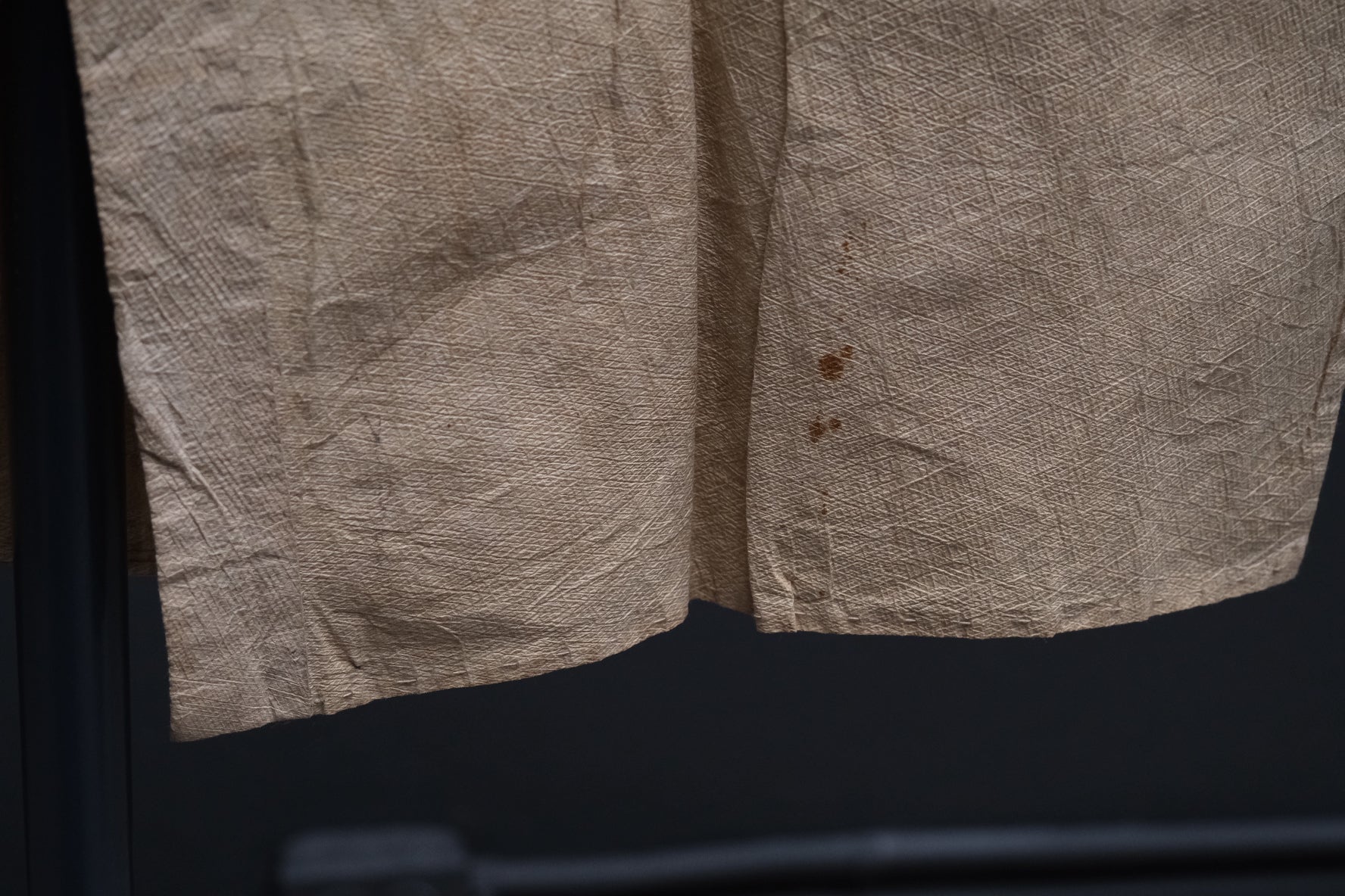 Full view of Edo period Japanese kamiko washi paper undershirt