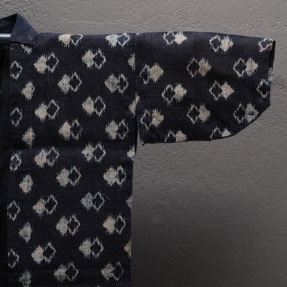 Sleeve area of Japanese double ikat woven robe
