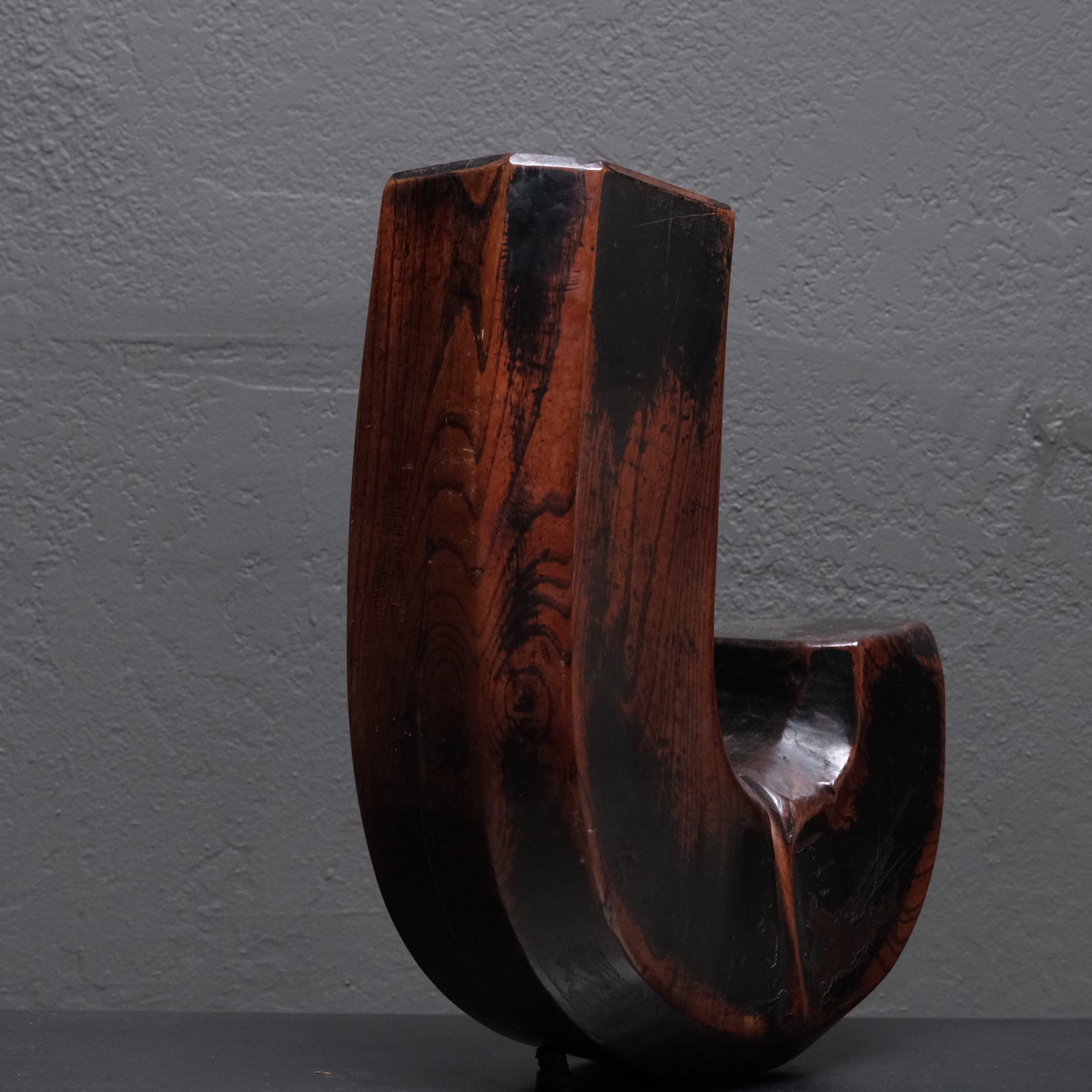 Alternate angle of 19th century Japanese Ebisu style jizai, 17x13 inches