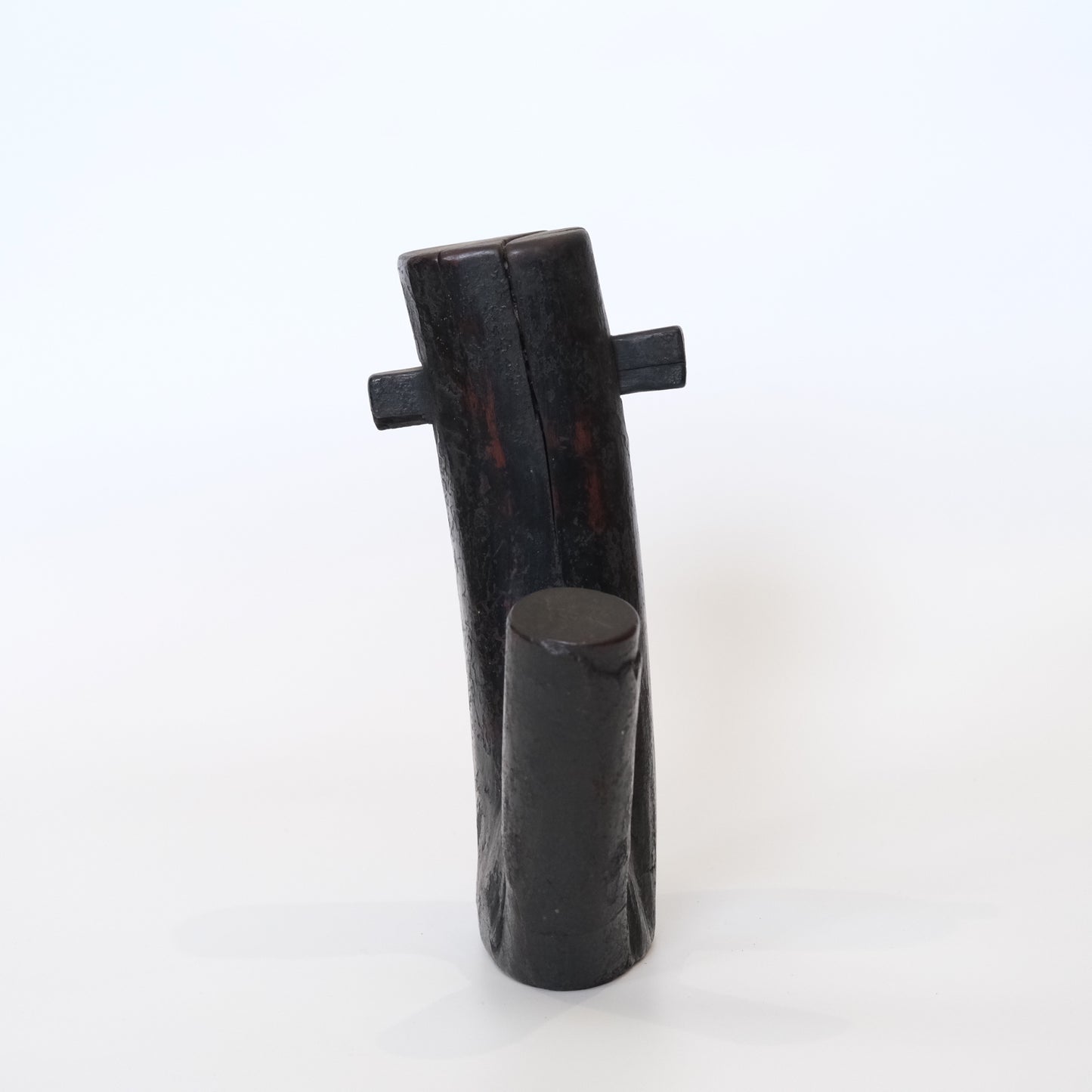 Alternate angle of Edo period Japanese keyaki zelkova crotch jizai hook