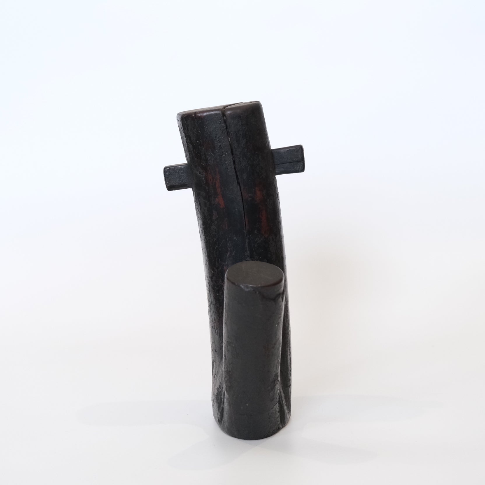Alternate angle of Edo period Japanese keyaki zelkova crotch jizai hook