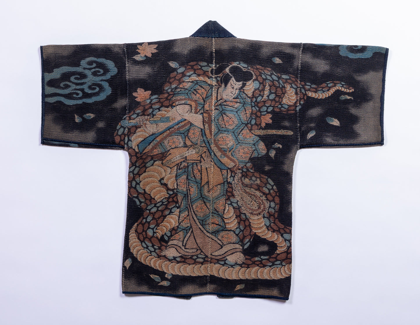 Third sashiko hanten jacket in collection showing variant pattern